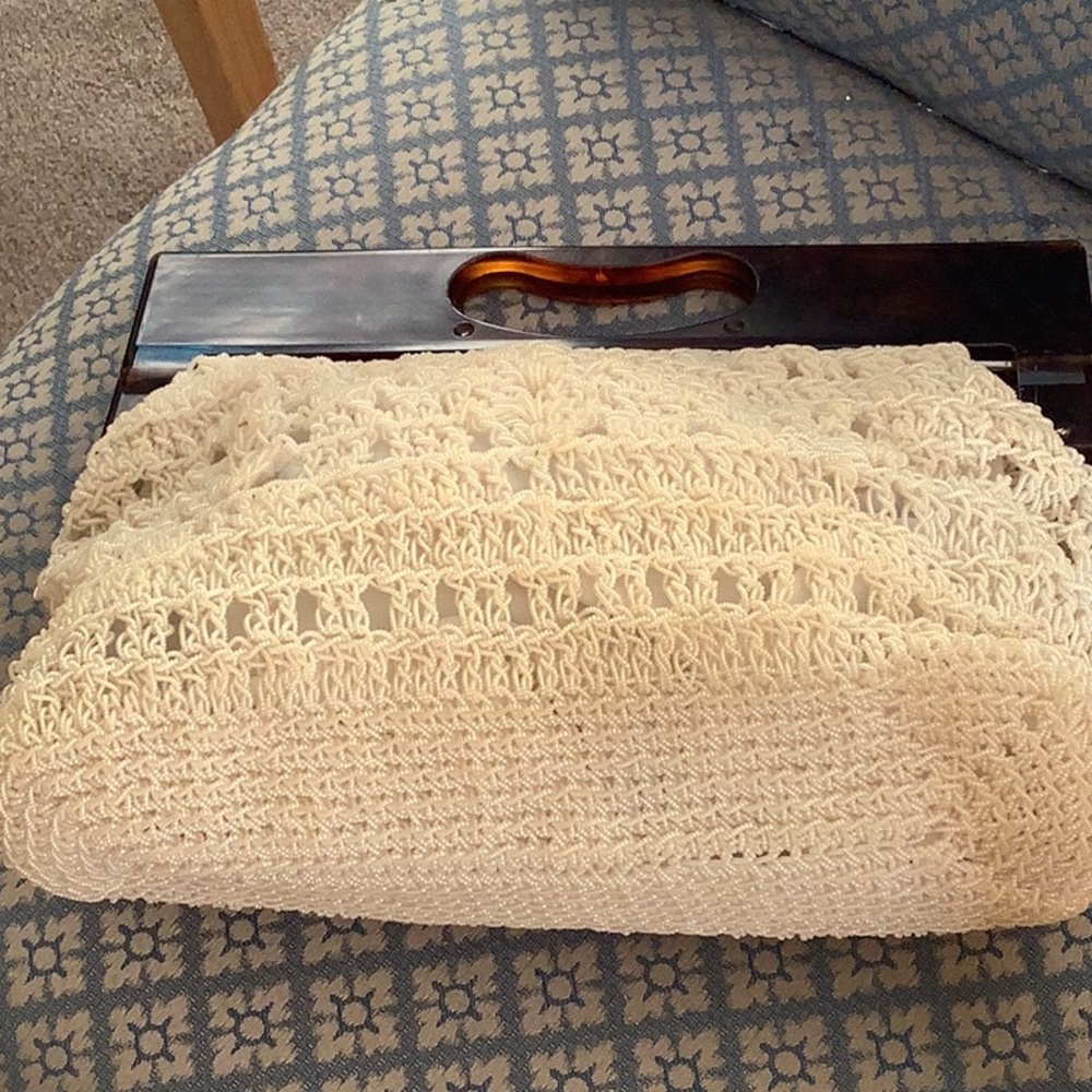 Crochet Beaded Vintage Bag 🌸🌸🌸💛💛 - Picture 5 of 12